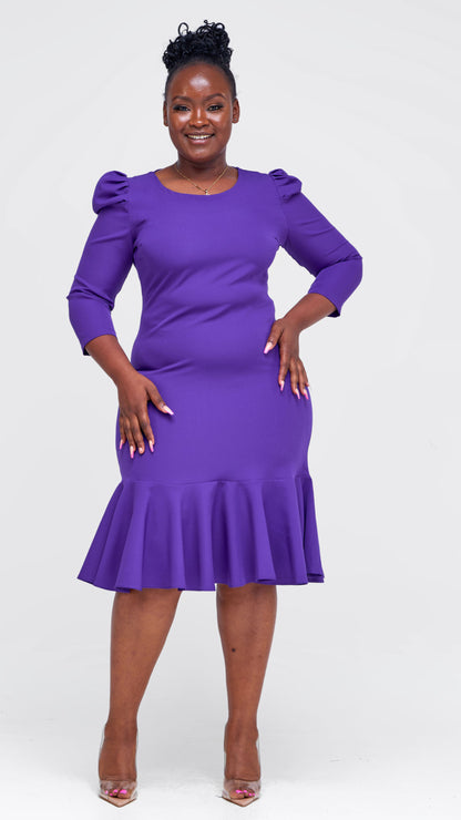 The Fashion Frenzy Fishtail Dress - Purple