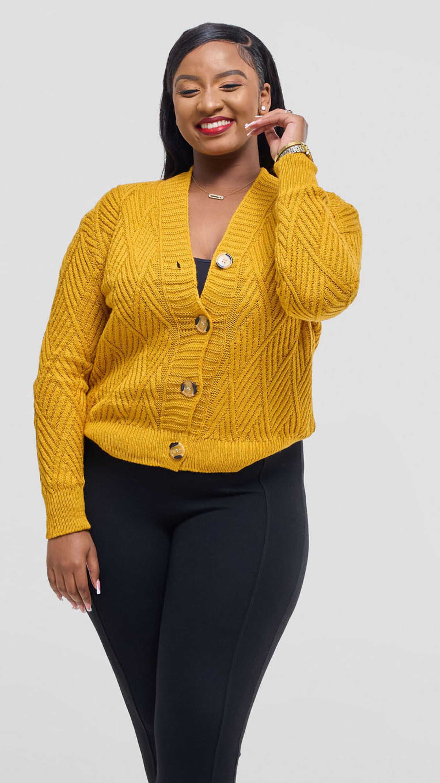 The Fashion Frenzy Button Cardigan Sweater - Yellow