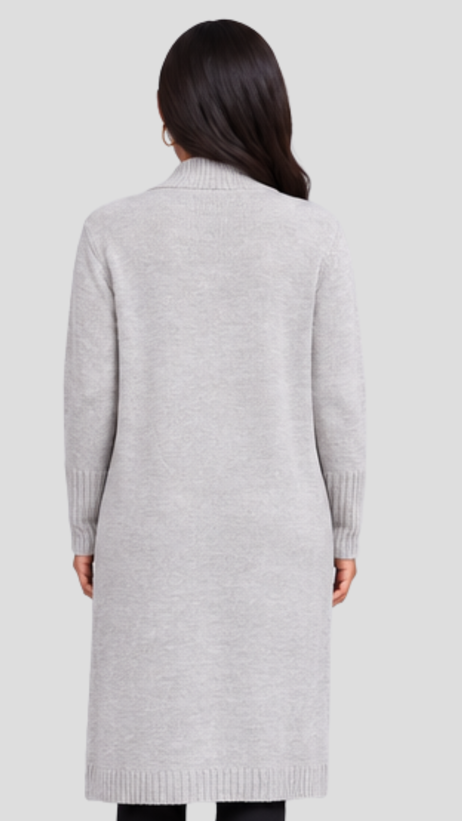 The Fashion Frenzy Lora Longline Waterfall  Cardigan - Cream