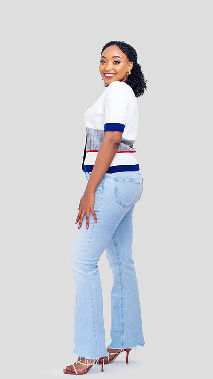 The Fashion Frenzy Sweater Top - White