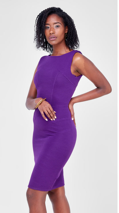 Purple Bodycon Dress - Purple