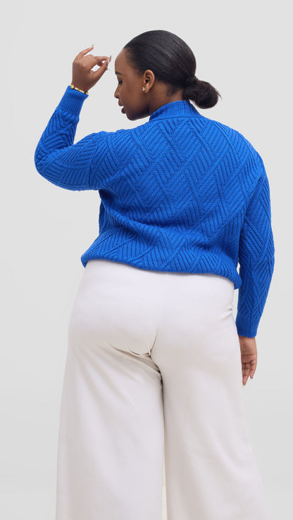 The Fashion Frenzy Button Cardigan Sweater - Blue