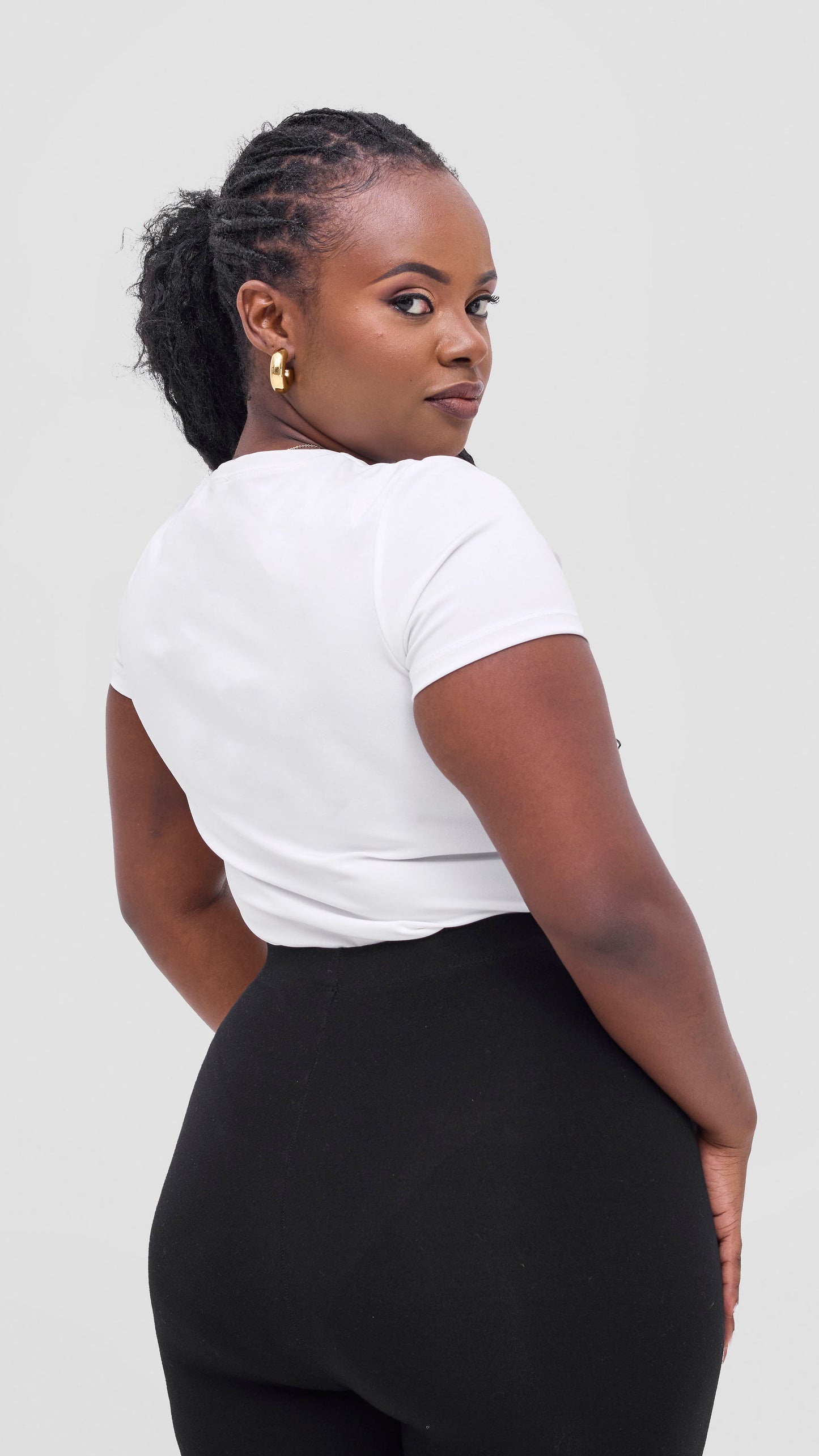 The Fashion Frenzy Crew Neck Bodysuit - White