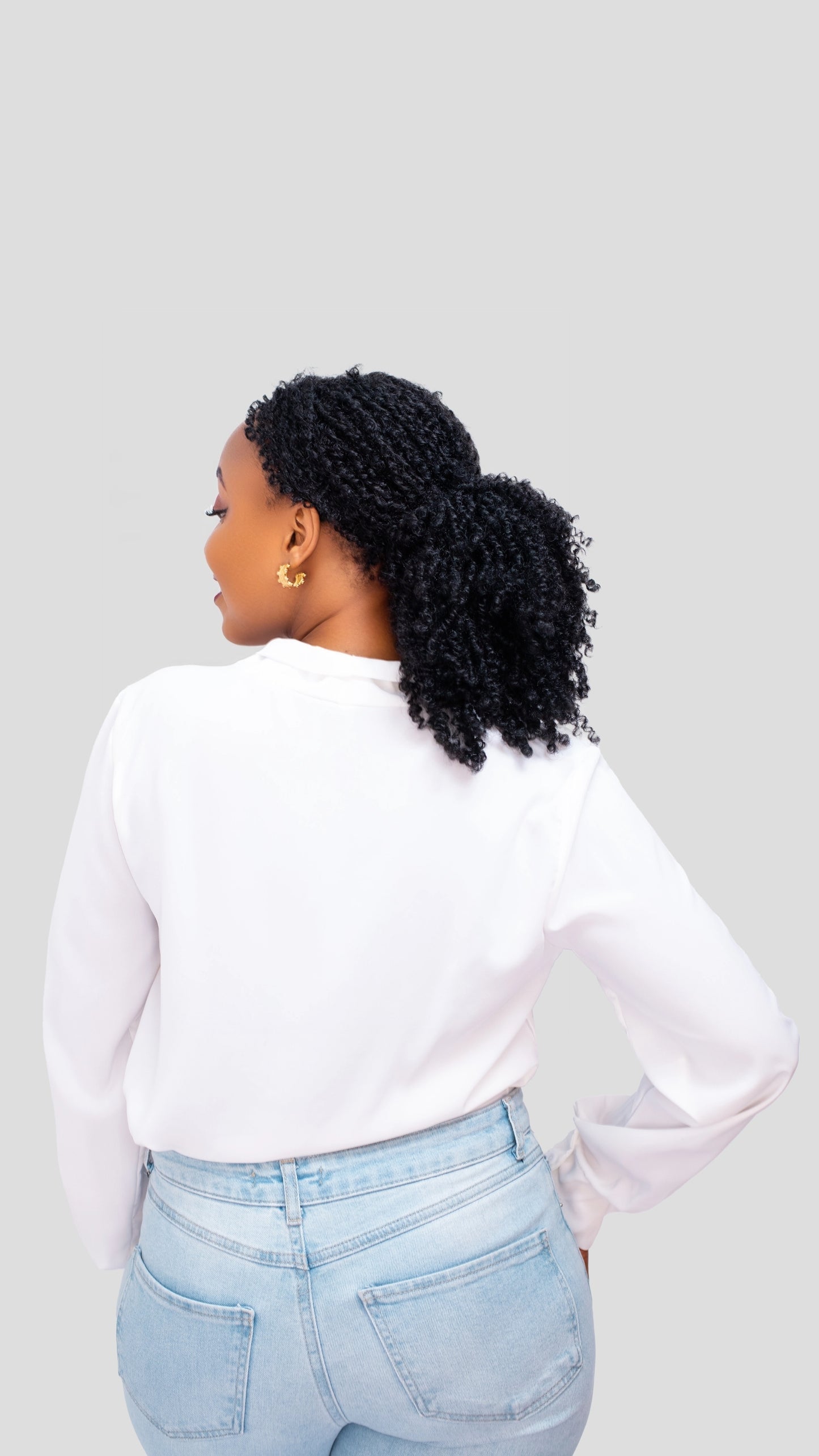 The Fashion Frenzy White Tie Blouse - White