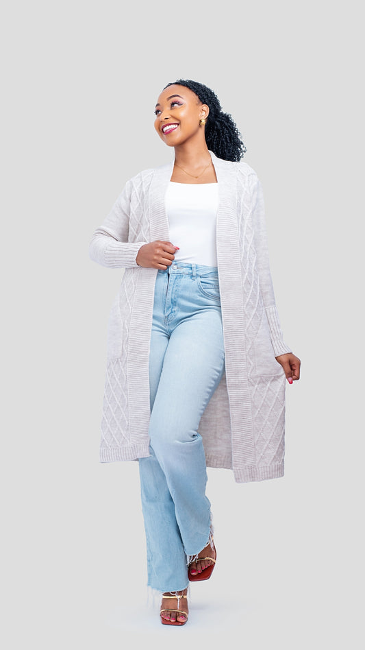 The Fashion Frenzy Waterfall Cardigan - Champagne
