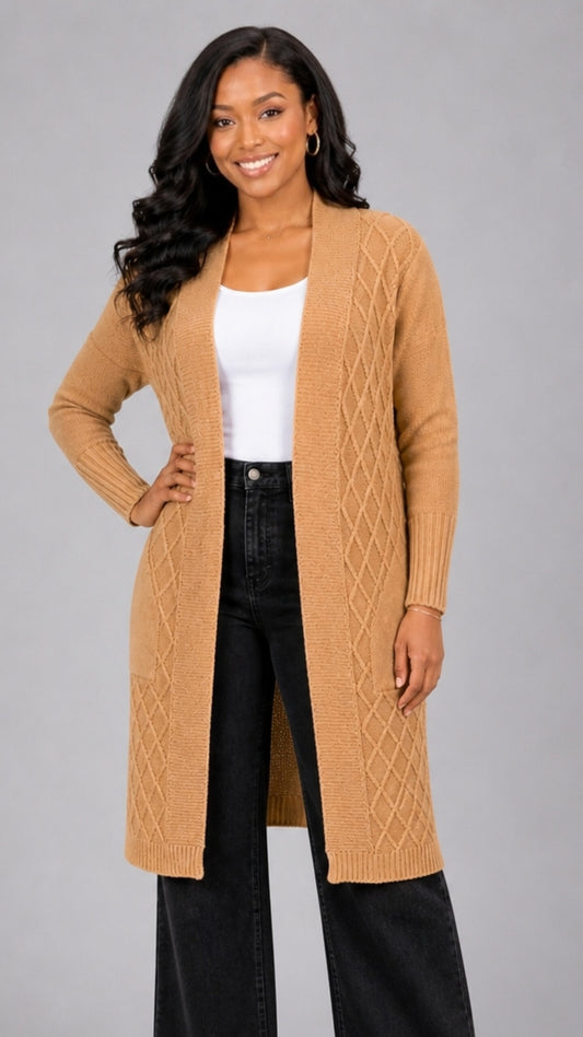 The Fashion Frenzy Waterfall Cardigan - Brown
