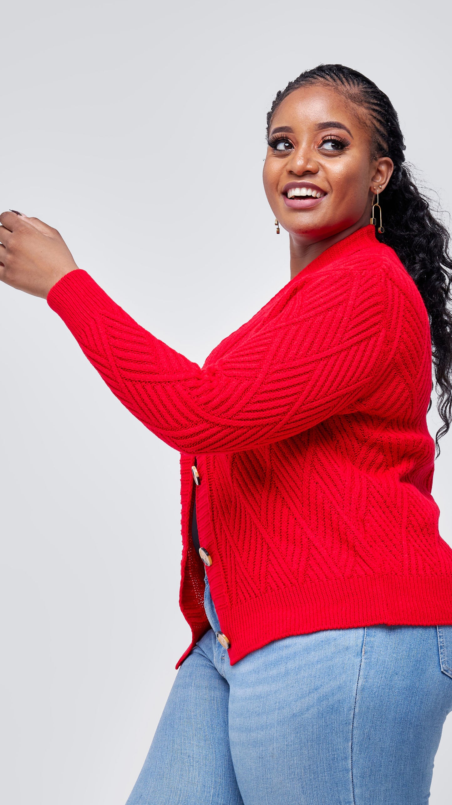 The Fashion Frenzy Button Cardigan Sweater - Red