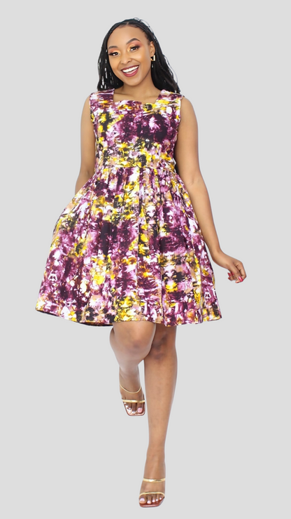 The Fashion Frenzy Curvy Plus Size Amani Skater Dress â€“ Multicolored
