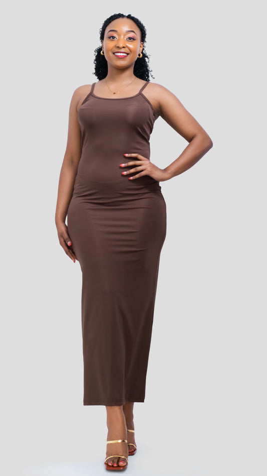 The Fashion Frenzy Luxe Bodycon - Brown