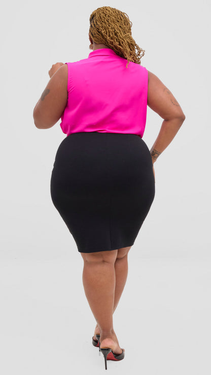 The Fashion Frenzy V-Neck Blouse Top - Pink