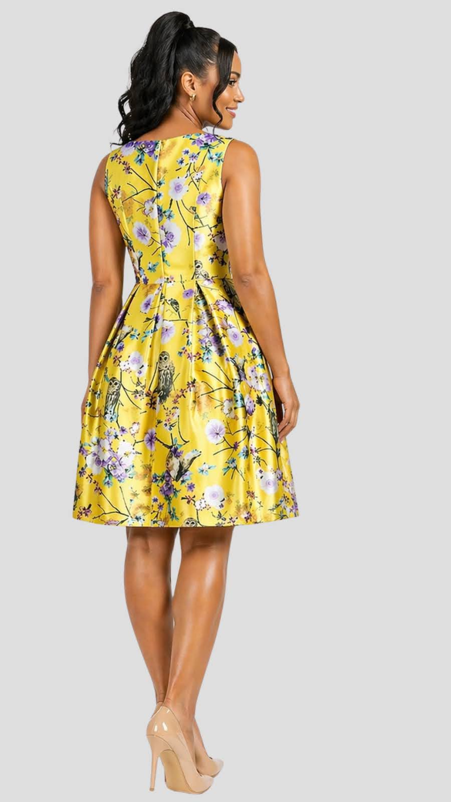The Fashion Frenzy Solene Garden Jacquard Midi Dress