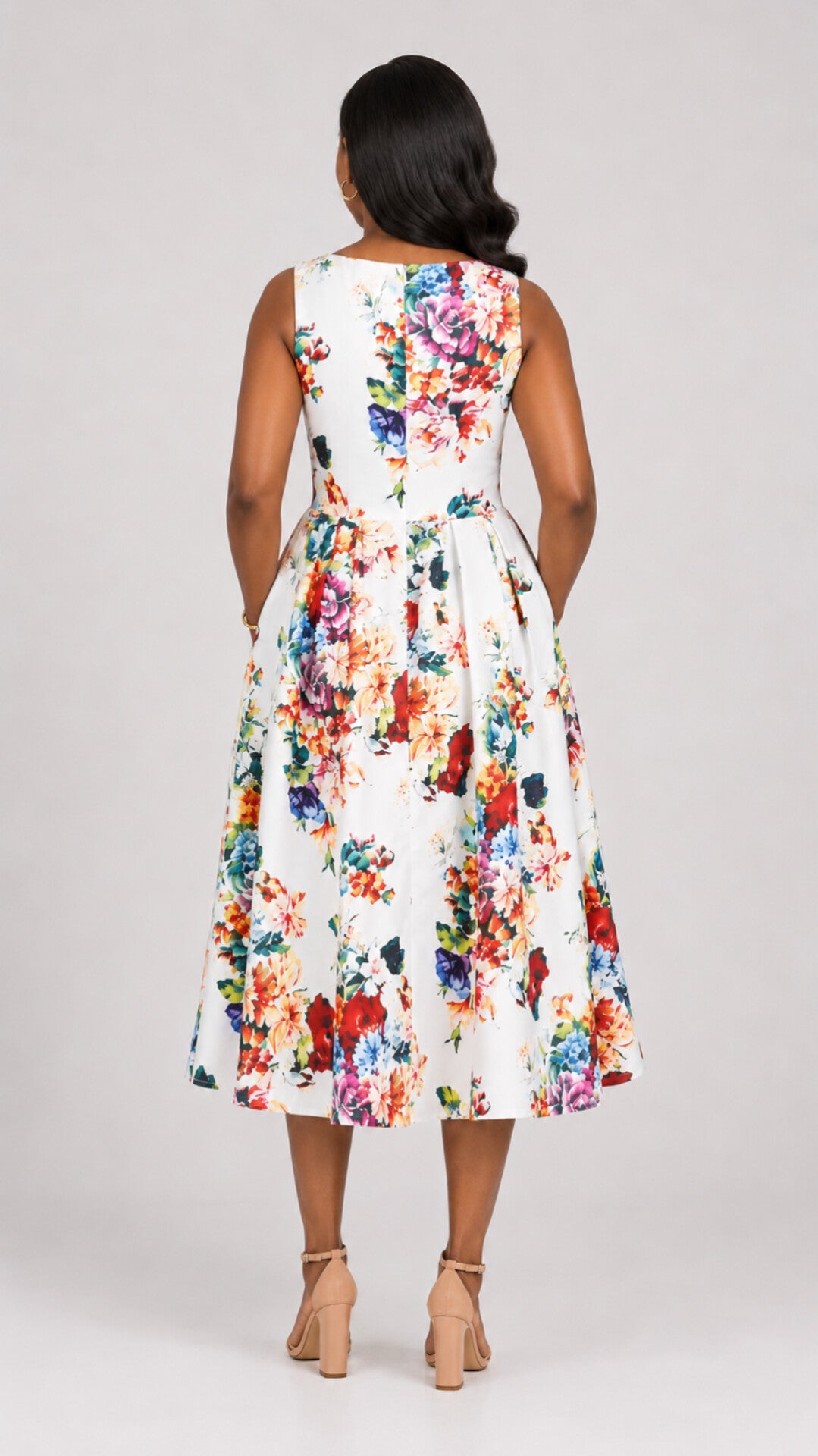 The Fashion Frenzy Aurelia Bloom Dress  - White